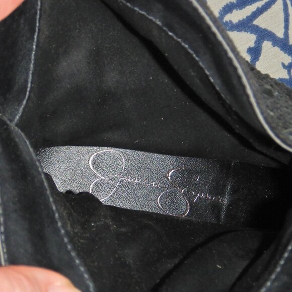 Jessica Simpson "Zellya" Short Black Rhinestone Slouch Western Boots - Picture 12 of 15